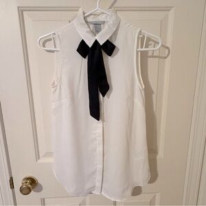 H&M sleeveless tie blouse, size 2